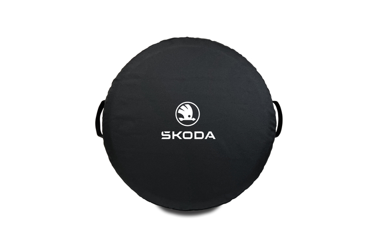 Spare wheel cover and tire storage sets