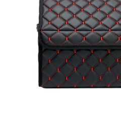 Black with red stitching (Diamond)