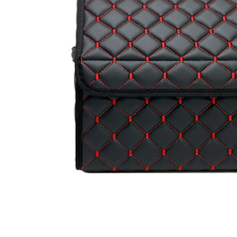 Black with red stitching (Diamond)