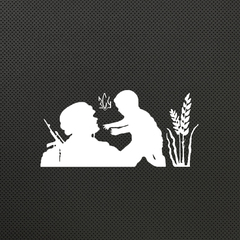 Soldier holding a baby