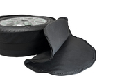 Spare wheel cover and tire storage sets