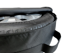 Spare wheel cover and tire storage sets