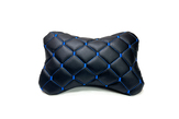 Headrest Pillow black with blue stitching (Diamond) 26cm*17cm
