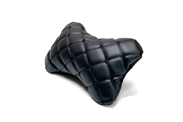Headrest Pillow black with black stitching (Diamond) 23cm*15cm