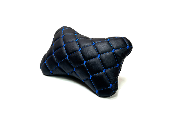 Headrest Pillow black with blue stitching (Diamond) 23cm*15cm